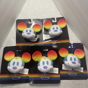 NEU Disney Rainbow Pride Collection Mickey Mouse Plüsch CLIP ONS 5er-Set - Bild 1 von 9