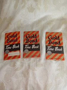 3 Vintage Gold Bond Time Book National Gypsum Co Unused - Picture 1 of 4