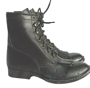 Dan Post Kiltie schwarze Damen-Schnürstiefeletten aus Leder Größe 7,5 NEU - Bild 1 von 7