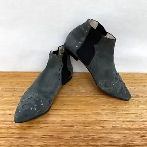 Ivylee Copenhagen Suede Leather Dee Stud Ankle Boots Chelsea Shoes Size 39 8 - Picture 1 of 9