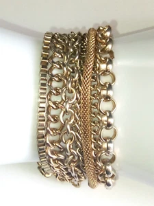 Vintage Gold Tone Multi Chain 7 Strand Bracelet ~ XS/Small - Bild 1 von 15