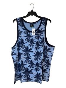 LRG Lifted Research Group Men’s Graphic Tank Top Palm Trees Blue Size 3XL - Picture 1 of 13