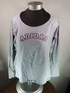 Camisa Adidas Mujer XL MULTICOLOR Gráfico Mezcla Algodón Manga Larga  - Imagen 1 de 7
