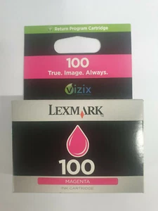 INCHIOSTRO MAGENTA ORIGINALE LEXMARK 100 14N0901BR S301 S305 S405 S409 S815 spedizione gratuita - Foto 1 di 3