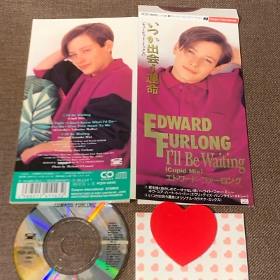 EDWARD FURLONG I'll Be Waiting JAPAN 3" CD PCDY-00115 w/ HEART SHAPED CARD - Image 1 of 4