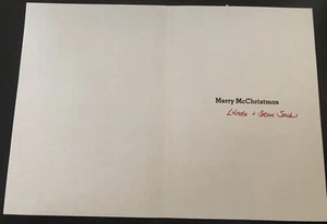 Political Cartoonist STEVE (&Linda) SACK "Professor Doodles" signed Holiday Card - Picture 1 of 2
