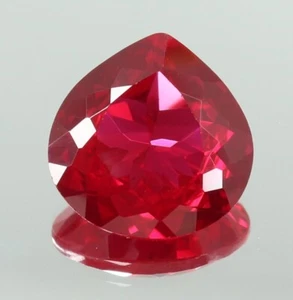Natural 10.85 Ct Precious Red Mozambique Ruby Pear Loose Gemstone Certified - Bild 1 von 6