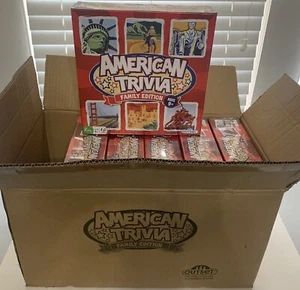 ¡MIRA! Estuche de 6 juegos de cartas American Trivia Family Edition sellado de fábrica *NUEVO* - Imagen 1 de 4