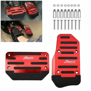 Universal Non-Slip Automatic Gas Brake Foot Pedal Pad Covers Car Accessories Red - Picture 1 of 12