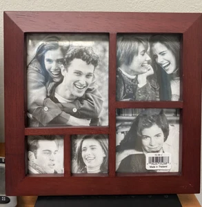 8.5x9.5 Inch Picture Frame Wood 5-Openings - Picture 1 of 3