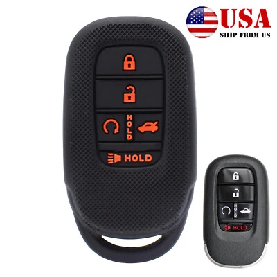 For Honda 2022 Civic Accord Smart Remote Key Fob Silicone Case Cover 5 Buttons - Image 1 of 4