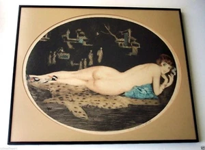 GRABADO MUJER ART DECO WILLIAM ABLETT 1877-1937 - FIRMADO LISTADO - Imagen 1 de 13