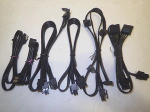Lot of 6 Misc. PSU Mixed Power Supply Cables Unknown Brand - Picture 1 of 4