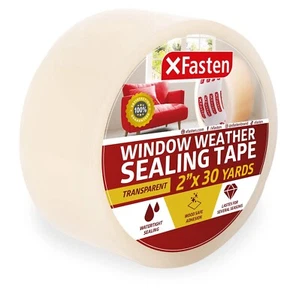 XFasten Transparent Window Weather Sealing Tape, 2-Inch x 30 Yards, Clear Win... - Picture 1 of 7