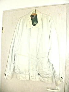 WARME-Jacke,blousonform in der Gr.XL,wattiert,weiss,grün-bunt gefüttert - Bild 1 von 5