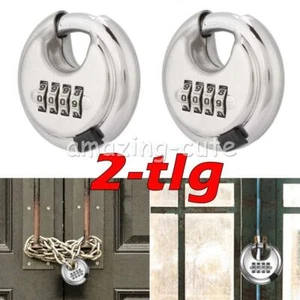 2pcs Rundschloss Schloss Vorhängeschloss Anhängerschloss Zahlenschloss Container - Bild 1 von 5