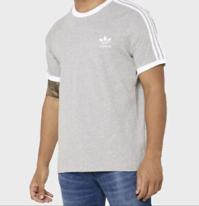 adidas Originals Trefoil Men's 3-Stripes T-Shirt in Grey