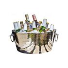 BREKX Hammered Stainless-Steel Beverage Tub, Double-Walled Insulated Anchored...