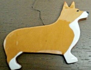 Estatuilla Corgi pintada a mano adorno azulejo - Marblehead Tilejo funciona - pintada a mano - Imagen 1 de 4