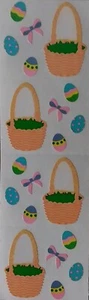 Mrs Grossman`s EASTER BASKET 1993 Stickers Vintage eggs bows grass - Picture 1 of 1