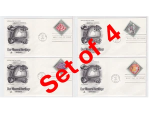 TurtlesTradingPost- Mineral Heritage 1974 FDC #1538-41 Artcraft Cachet 4 Covers - Picture 1 of 3