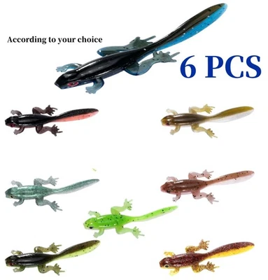 Señuelos de rana blanda para pesca de plástico blando cebo para mierda señuelos para peces 8 cm/3,8 g 6 un. Foto 1 de 4