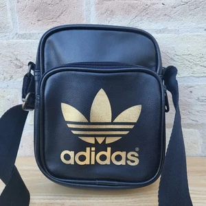 Adidas Originals Mini Messenger Bag Schwarz Gold Trefoil Retro Style - Bild 1 von 16