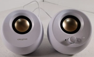 Creative Pebble V3 altoparlanti desktop USB Bluetooth 5.0 bianchi nuovi vecchio magazzino - Immagine 1 di 4