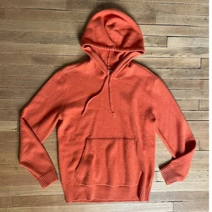 Everlane 100% Wool Felted Merino Hoodie in Orange Size Medium - Picture 1 of 5
