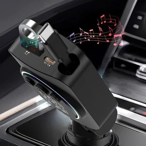 Chargeur MultiAppareils 45W avec Éclairage LED et Transmission FM pour Voitures - Photo 1 sur 16