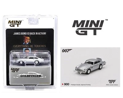 MINIGT GOLDFINGER  - ASTON MARTIN DB5 007 - JAMES BOND IS BACK IN ACTION - MGT00 - Immagine 1 di 3