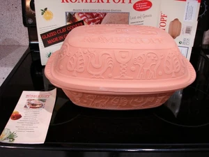 NEU Romertopf Ton Terrakotta Bäcker Bräter 113 mit Deckel Kasserolle Dutch Oven - Bild 1 von 6