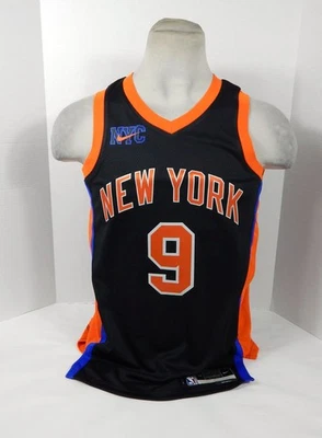 Camiseta deportiva negra Nike 44 2022-23 para hombre New York Knicks RJ Barrett #9 Swingman Foto 1 de 4