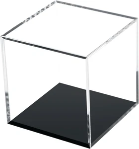 Scatole acriliche trasparenti per espositore oggetti da collezione, scatola portaoggetti rimovibile da banco - Foto 1 di 8