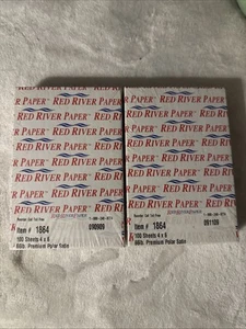 2 Packs Of Red River Paper Item#1864 4x6 Premium Polar Satin - 66lb - Photo 1/3