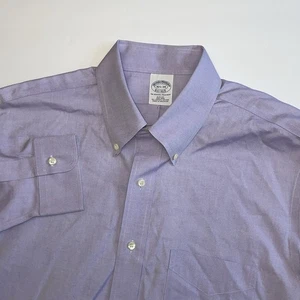 Brooks Brothers Slim Fit Dress Shirt Men's 16.5 34 Supima Cotton Non Iron Oxford - Picture 1 of 7