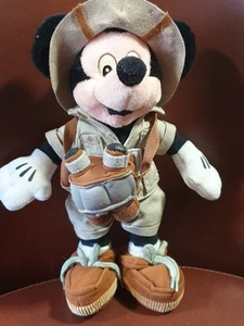 Safari Mickey Mouse Animal Kingdom Walt Disney World Plush With Binoculars 11" - Picture 1 of 3