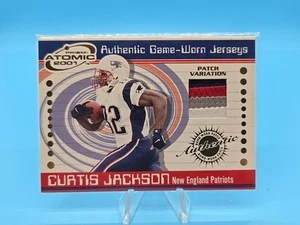 2001 Pacific Prism Atomic Authentic Game Worn Jersey Patriots Curtis Jackson 128 - Picture 1 of 10