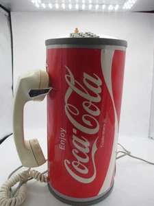 Coca-Cola Paul Nelson Push Button Phone Untested Vintage Red Coke - Picture 1 of 11