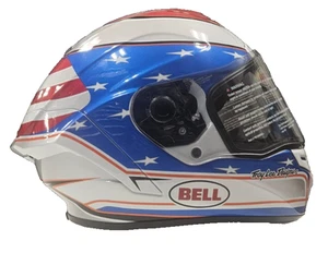 BELL RACESTAR HELMET SIZE MEDIUM SNELL APPROVED RED WHITE BLUE 7160681 - Picture 1 of 13