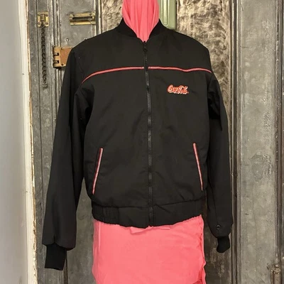 Chaqueta bomber M vintage negra Coca-Cola interior acolchada 3M Thinsulate Foto 1 de 4