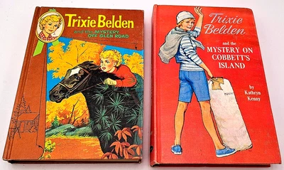 Lot of 2 Trixie Belden Hardcover Children's Readers VTG 1956 & 1966 USA READ - Image 1 of 4