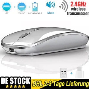 Maus ergonomisch Kabellos Wireless Funkmaus 2.4Ghz 1600 dpi Laptop PC Maus Mouse - Bild 1 von 17