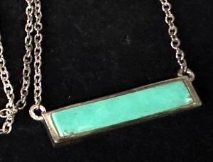 Vtg Necklace MARKED PURA VIDA 925 STERLING SILVER Chain Blue Jewelry lot y - Picture 1 of 6