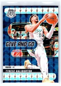 2024-25 Panini Mosaic #10 Tyrese Haliburton Give and Go Silver Mosaic Pacers - Foto 1 di 2