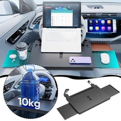 Car Steering Wheel Tray Desk Two Sided For Laptop Table Work Food Holder`' W2K7 - Image 1 of 4