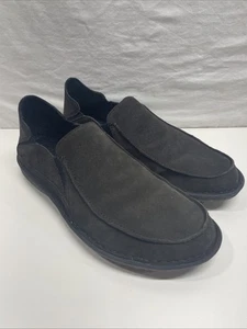 Born Herren Größe 10/43 Anthrazit/Dunkelbraun Wildleder Slipper Freizeit Halbschuhe Schuhe - Bild 1 von 8