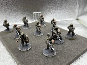 Warhammer 40k Astra Militarum 10x Cadian Shock Troopers Well Painted - Picture 1 of 24