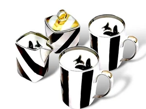 Lacroix Tea Service Sol y Sombra; Alessi Dressed Tray NEW £545.50 RRP - Picture 1 of 15