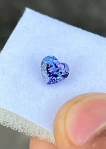 8.5 Ct Natural Tanzanite Blue Heart Shape Certified Rare Loose Gemstone - Picture 1 of 10